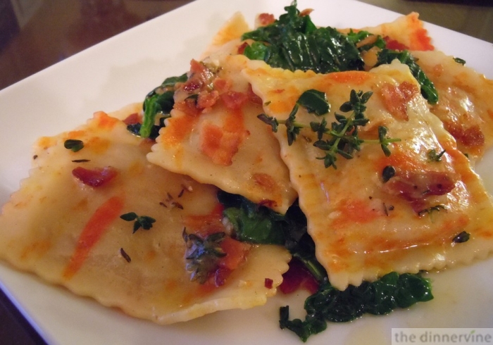 Pumpkin Sage Ravilois & Browned Butter + Parm Sauce
